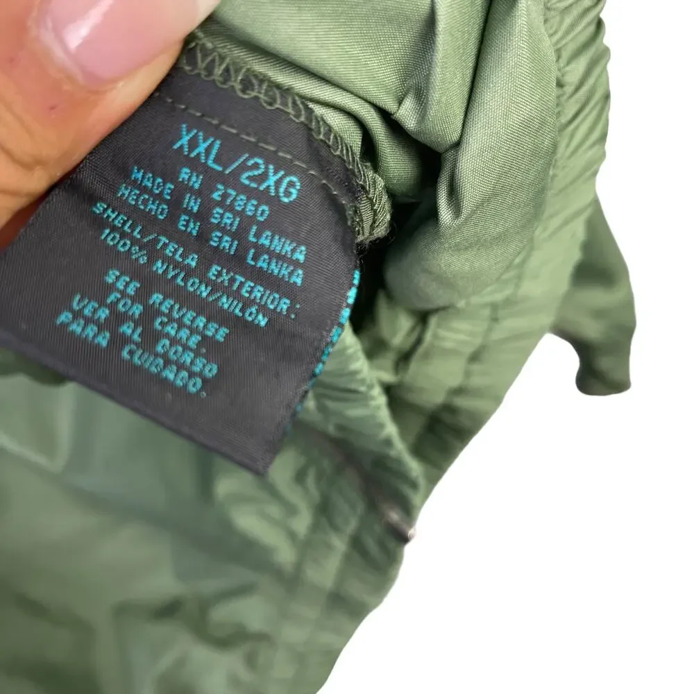 Jockey Lightweight Windbreaker Men's 2X Full Zipper Green Jacket Adjustable Cuff